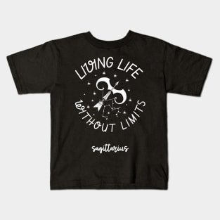 living life without limits sagittarius Kids T-Shirt